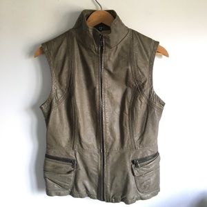 Jackett New York Leather Moto Utility Vest